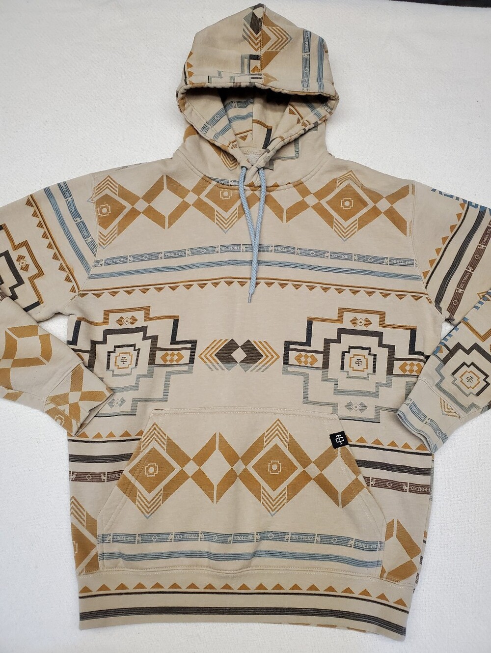 Troll Co Dirty Hands Clean Money Aztec Print Hoodie S Southwestern Pullover